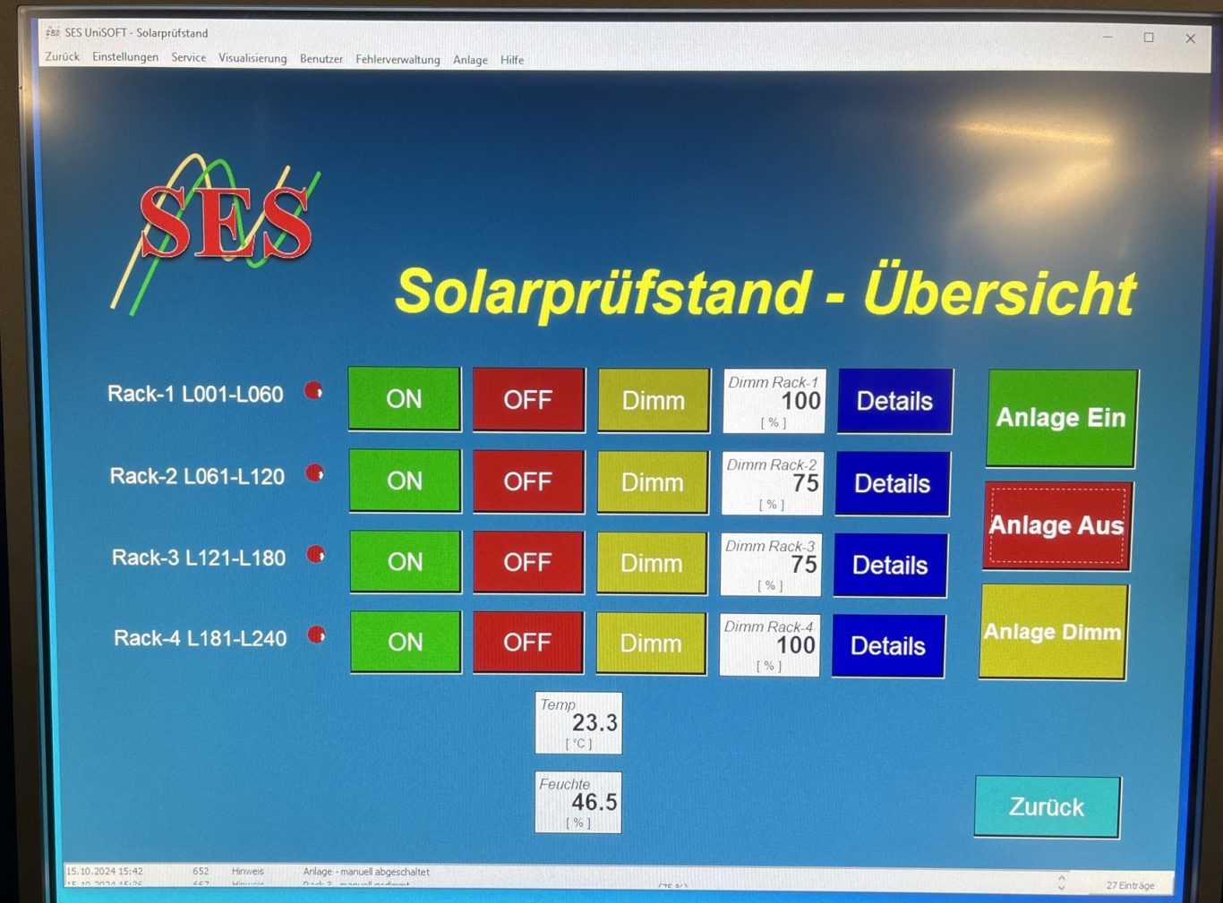 Software Solarprüfstand